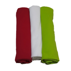 Hanaroo Bedong Bayi Classic Combed 106 cm x106 cm Set D - Merah-Putih-Hijau