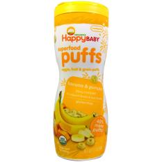 Happy Baby Organics Superfood Puff Banana & Pumpkin - Biskuit snack bayi Happy Baby Organik Rasa Pisang dan Labu