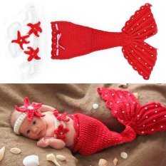 Bayi yang baru lahir bayi rajutan wol Happycat setelan baju Pakaian desain foto Alat Peraga hewan Merah (Merah) (0-9 bulan)