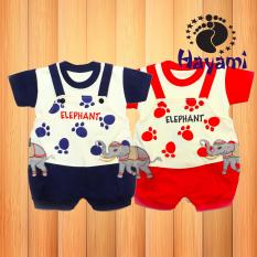 Hayami Baju Kodok Bayi Gajah Krem Navy