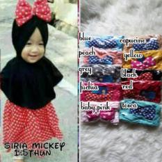 HIJAB SYIRIA MICKEY POLKA / JILBAB ANAK