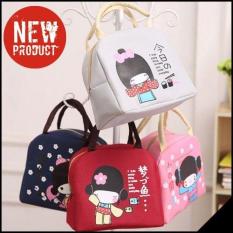 ICONIC Cooler bag japanese girl tas bekal dan wadah Asip pink dan maroon