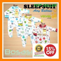 IMPORT Sleepsuit Baju Tidur Bayi Tutup Kaki Velvet Junior Size 0 3 Bl