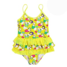 (Diimpor)-NGHK Korea Fashion Indah Gadis Swimwear Arena Dua Piece-Intl