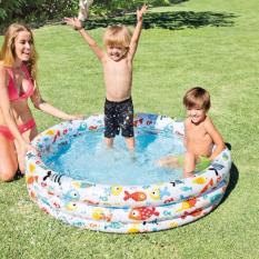 Intex Fish Bowl Pool Single 132cm Motif Ikan (baru) Kolam Renang Karet Anak