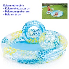 Intex Kolam Renang Anak - Ukuran 122 cm x 25 cm - Sprinkle