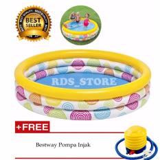 Intex Kolam Renang Anak Wild Geometry Pool + Pompa Injak - 114cm x 25cm