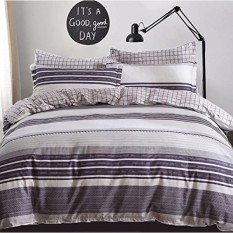 Jeffy Retro Bermotif Striped Plaid Duvet Meliputi Ratu 100% Cotton 3 Pieces Bed Set 1 Piece Duvet Cover dan 2 Pieces Bantal untuk Orang Dewasa Remaja Remaja Lelaki Perempuan-Intl