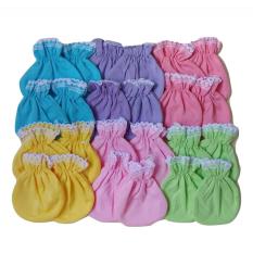 Jelova Angela 6 Pasang Sarung Tangan+ 6 Sarung Kaki Baby Bayi OKEBOO RIIP 0-6 Months - for Baby Girls