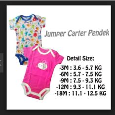 jumper pendek 5 in 1 anak cewek - baju bayi perempuan carter carters isi 5 usia 3 6 9 12 bulan