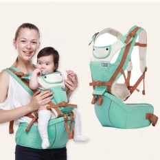 Hipseat Ransel Gendongan Depan Balita Style Kanguru Portable dan Multifungsi Warna Hijau