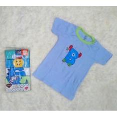 Kaos Lengan Pendek / Tee 5 in 1 Kancing Pundak / Baju Baby Cowok - Umur 24 Bulan