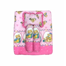 BAYIE - Kasur Bayi Lipat 4 in 1 (1 kasur, 1 bantal, 2 guling) warna PINK /Tempat tidur bayi/matras bayi