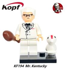 Kfc Kf194 Mr Kentucky Fried Chicken Fast Food Custom Brick Minifigure - E66A5E - Original Asli