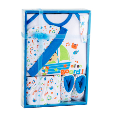 Kiddy Baby Gift Set Kapal Laut Biru 11162 - Perlengkapan Baju Bayi Satu Set