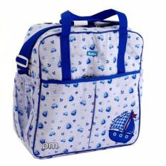 Kiddy Diaper Bag Bordir Motif Biru - Tas Perlengkapan Bayi
