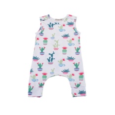 Anak Bodysuit Kaktus Cetak Bahu Buckle Satu Potong Pakaian Xh600-Intl