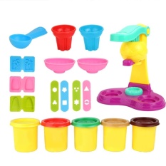 Kids Ice Cream Mesin Clay Mainkan Toy Colorful Makanan Cepat Saji Pendidikan Bayi Mainan-Internasional