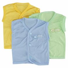 Kinara Baju Bayi New Born Polos Warna Kutung 3 pcs - BNB140