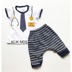 Klik Mds Baju Anak Setelan Atasan dan Celana Motif Karakter Dokter / Mom's Doctor