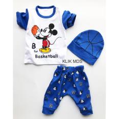 Klik Mds Baju Anak Setelan Atasan dan Celana Motif Karakter Mickey Mouse Basketball