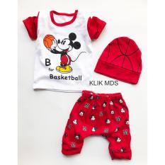 Klik Mds Baju Anak Setelan Atasan dan Celana Motif Karakter Mickey Mouse Basketball