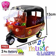 KokaPlay Bajaj Tri Wheel Transportation Car Vehicle Bump and Go Mainan Anak Mobil Bajaj Indonesia Jakarta Bom Car + Free 3 Baterai