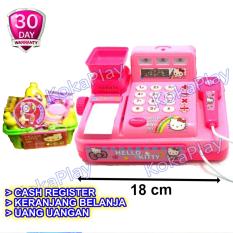 KokaPlay Hello Kitty Super Market Cash Register Cashier Play Set Mainan Anak Edukasi Kasir Keranjang Belanja Musik