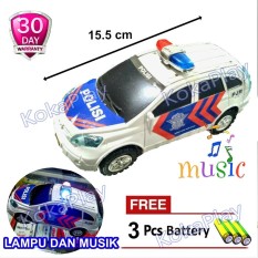 KokaPlay Indonesian Police Bump And Go Car Mainan Anak Mobil Mobilan Polisi Republik Indonesia Satlantas Patroli Musik Lampu + Free 3 Baterai