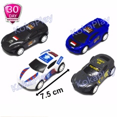 KokaPlay Mini 4 in 1 Police Pullback Cars Mainan Anak Edukasi Mobil Polisi Republik Indonesia Patroli Turn Back Crime Satgas Polantas