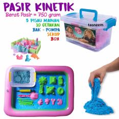 Kreazzi Paket Pasir Kinetik Biru 750 Gram + Aksesoris - Play Sand Mainan Edukasi