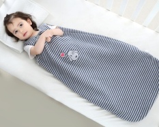 Leegoal Baby Sleeping Bag Wearable Blanket 100% Cotton Sleepsack Di Musim Panas, Garis Hitam dan Putih, L. -Intl