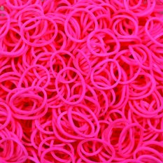 LOOM BANDS ISI 300PCS NEON PINK KARET REFIL NON TOXIC RAINBOW LOOM KARET REFILL rainbow loom