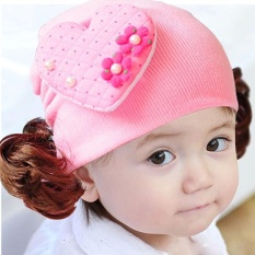 Love Heart Balita Bayi Bayi Headband Rambut Band Hiasan Kepala Wig Hat PK-Intl
