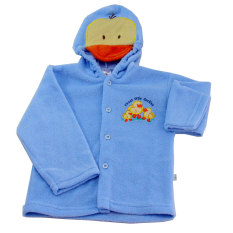 Lucky Angel MOMO Baby Mantel Topi Kepala Gambar Biru Size L- Jaket Handuk Bayi Biru