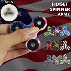Lucky Fidget Spinner Hand SpinnerToys Focus Games MOTIF / CAMO / BENDERA 2017 Mainan Spiner Tangan Penghilang Kebiasan Buruk - Random Colour - 1 Pcs