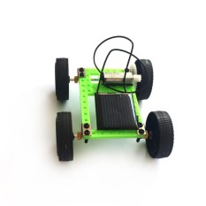 Lucky-G 1 Pcs Mini Solar Powered Toy Car Merakit DIY Kit Anak-anak Pendidikan Gadget Hobby Lucu, Hijau-Intl