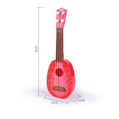 Keberuntungan-G Mini Creative Simulasi Gitar/Bas/Ukulele Pengembangan Kecerdasan Anak Bentuk Buah Musik Instrumen dengan Nyata untaian Gaya: oranye-Internasional