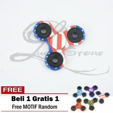 Lucky PROMO Beli 1 Gratis 1 - Fidget Spinner Hand SpinnerToys Focus Games MOTIF / CAMO / BENDERA 2017 Mainan Spiner Tangan Penghilang Kebiasan Buruk - Random