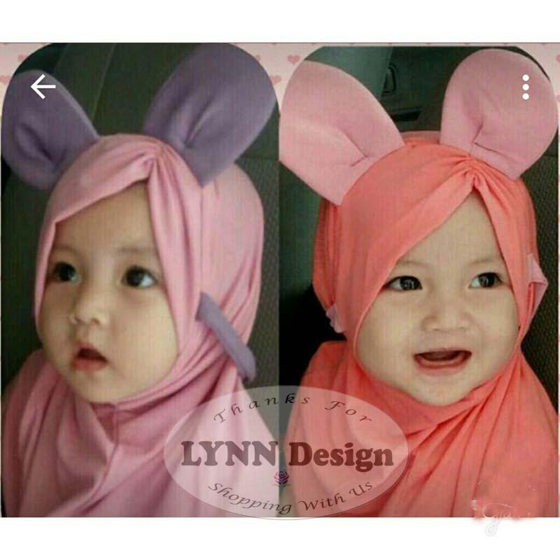 Lynn Design_ Jilbab Hijab Pashmina/ Yasna telinga minnie  bayi balita anak