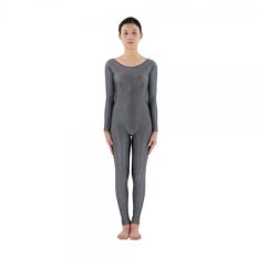 MagiDeal Grey Spandex Zentai Bodysuit Catsuit Kostum Tari Dewasa Unitard S-Intl