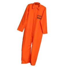 MagiDeal Tahanan Keseluruhan Jumpsuit Convict Stag Do Pesta Fancy Dress Kostum Dewasa-Intl
