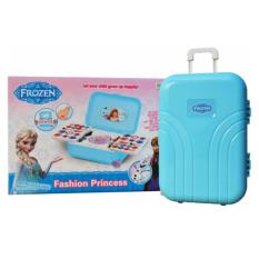Mainan Anak Dandan Make Up Set Koper Suitcase Biru Frozen The Nail Art