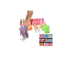 Mainan Barbie Sepatu 20Pcs/Lot Color Random Shoes Bandage Bow High Heel