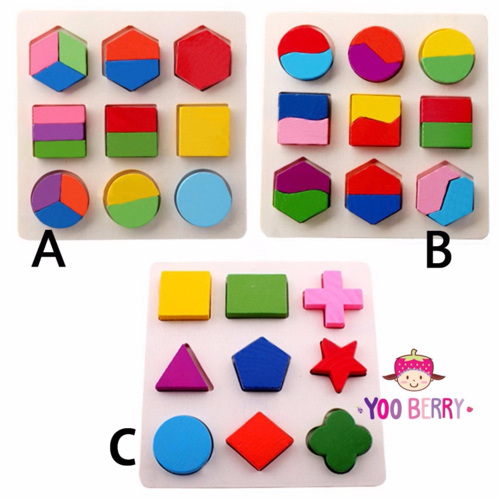 YooBerry Mainan Edukasi Anak Puzzle Kayu 9-in-1