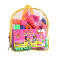 Mainan Edukasi Blocks Tas Ransel Merk HKF Isi 68 Pcs