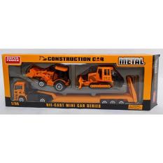 Mainan edukasi diecast mobil Alat Berat exca loader Metal Construction Car
