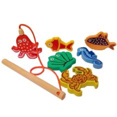 Mainan Edukasi / Edukatif Kayu Mancing Mania (Tipe Hanger)