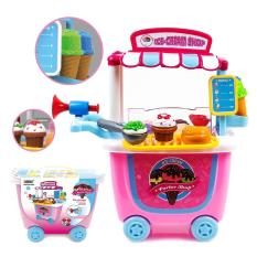 Mainan Jualan Es Krim Supermarket Ice Cream Shop Trolley No. 8342