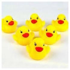 Mainan Mandi Anak - Mainan Anak Bebek Karet Mini Bunyi Kuning